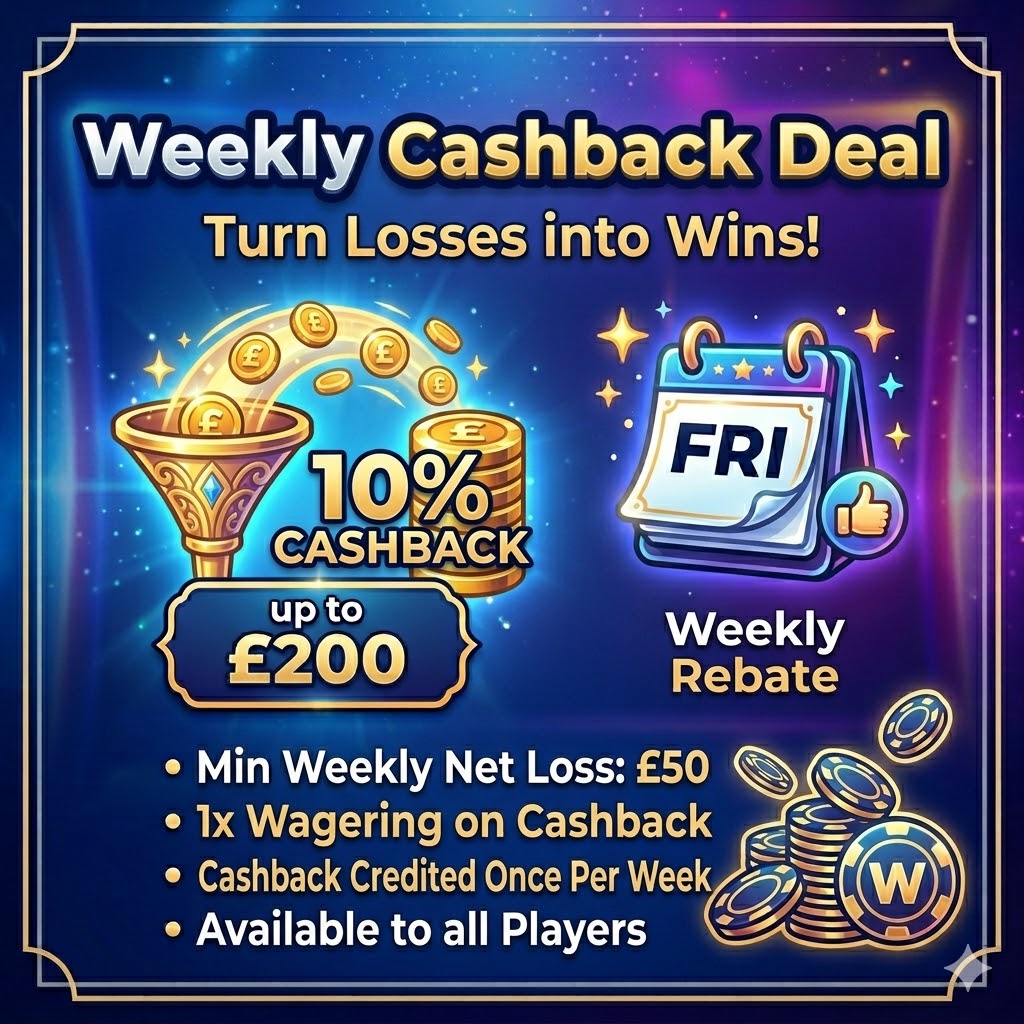 Cashback bonus offer at Britsino